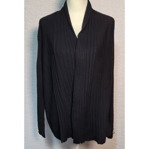 Chloe + Jasmine Open Front Cardigan Size XL NEW NWT Black Long Sleeve 1834